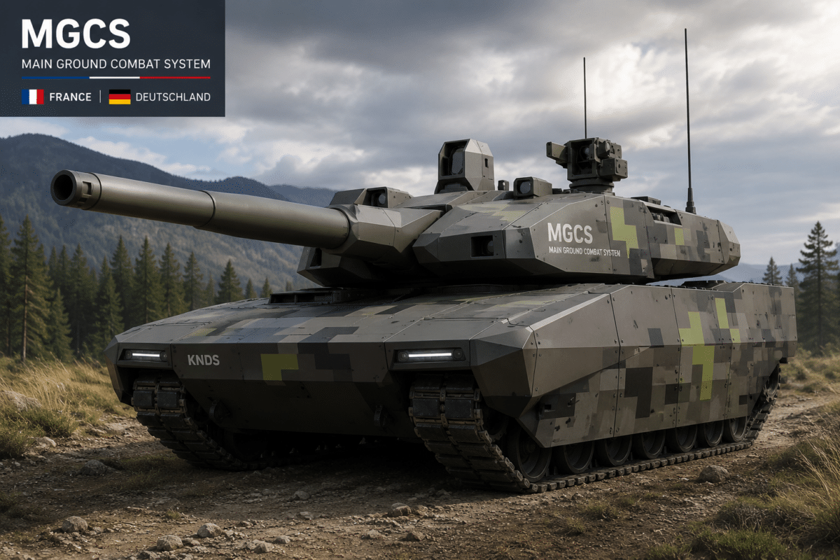 Le retard du programme MGCS oblige la France à réfléchir à une solution transitoire pour remplacer le char Leclerc. Entre dépendance industrielle, coopération européenne et évolution du champ de bataille, les choix à venir seront déterminants. Image générée par IA