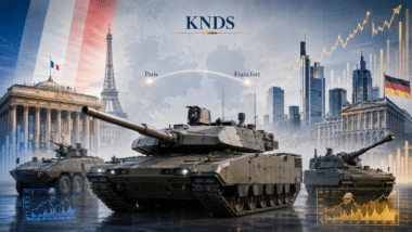 KNDS, groupe franco-allemand de Défense terrestre, prépare une double introduction en Bourse à Paris et Francfort. Une opération réservée aux investisseurs institutionnels. Image générée par IA