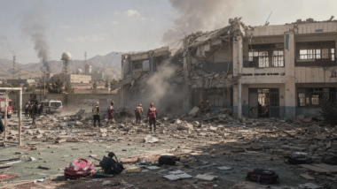 Selon CNN, l’armée américaine aurait validé des frappes en Iran malgré des alertes sur des renseignements obsolètes. L’école de Minab a été touchée le 28 février 2026. Image générée par IA