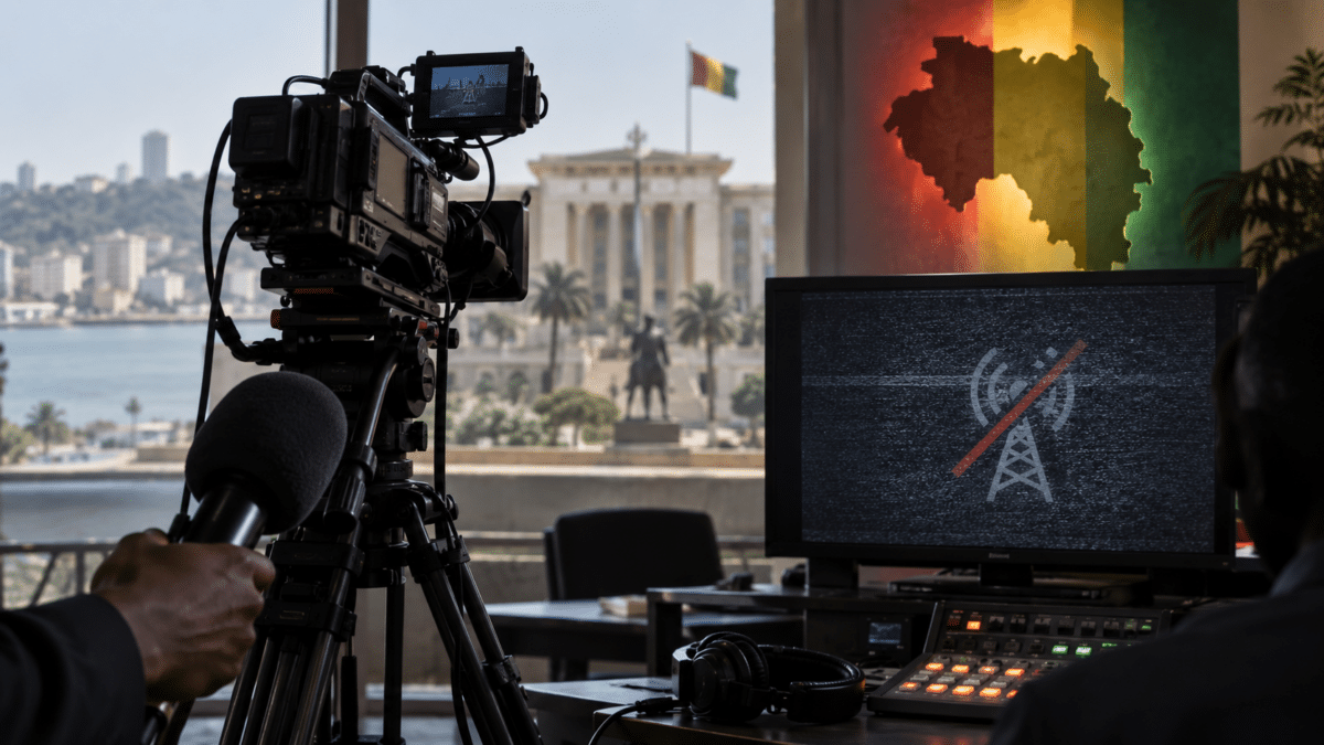 La Guinée a interdit la diffusion de France 24 après l'emploi du terme « président putschiste » pour Mamadi Doumbouya. La HAC a également retiré les accréditations des journalistes de la chaîne. ChatGPT