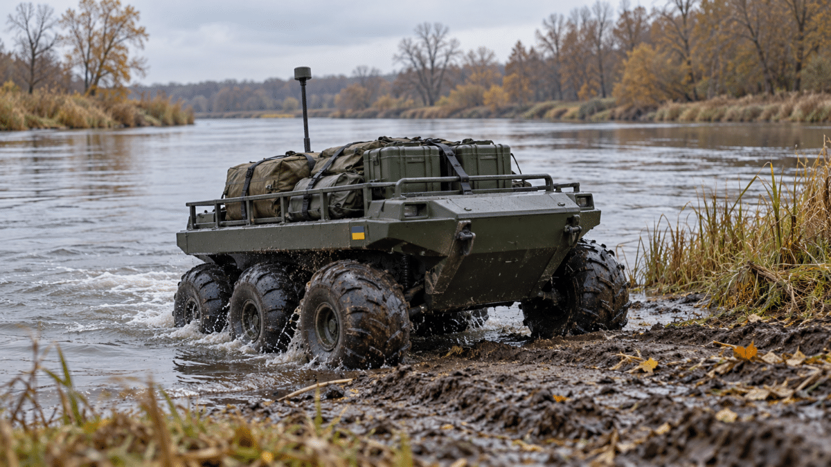 Le ministère ukrainien annonce une première mission de ravitaillement par robot amphibie. ChatGPT
